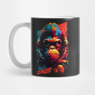 Anime Cyber Ape (Sci-Fi Ape Vintage Retro Future Design Cyberpunk Space Ape) Mug